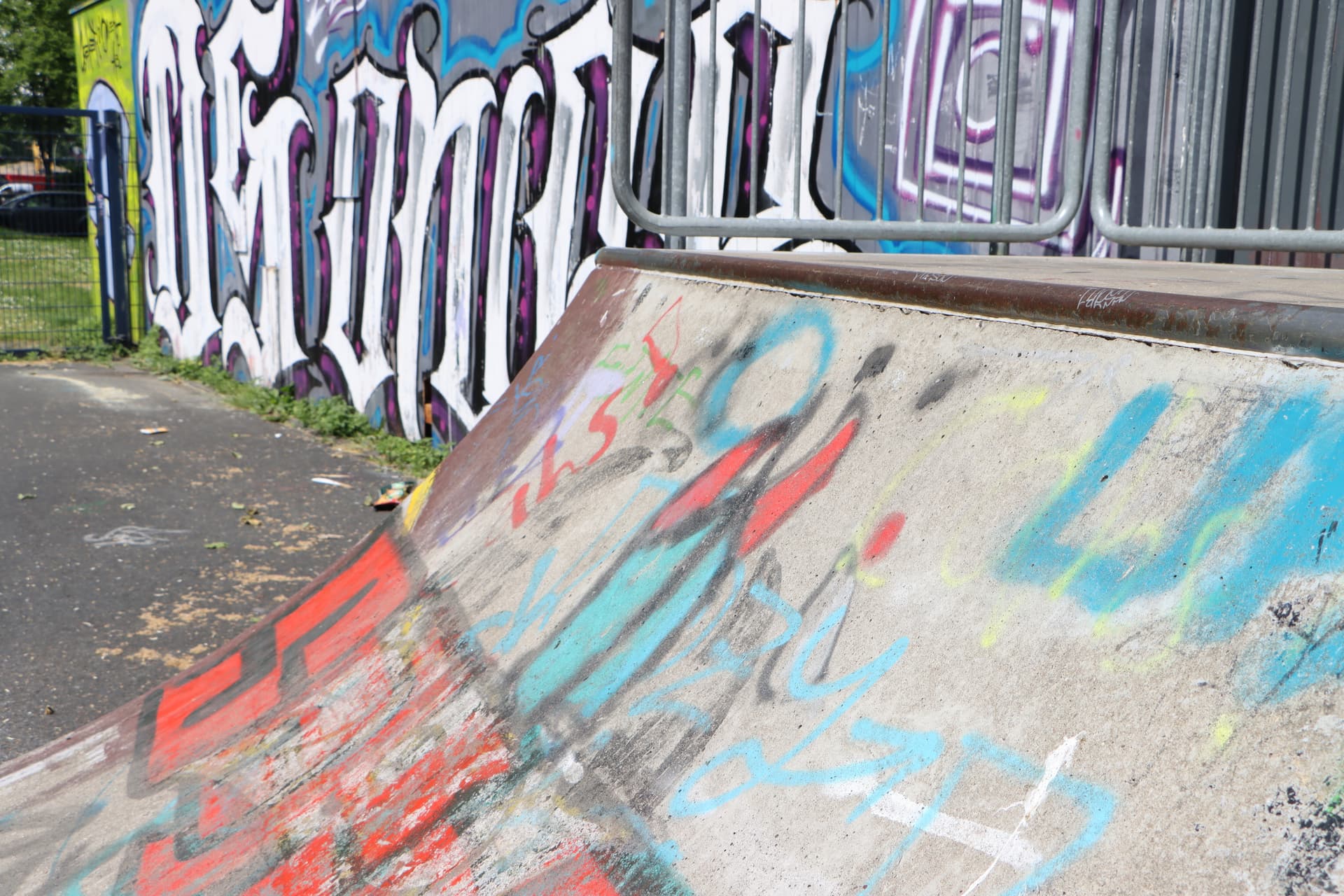 Rampe in einem Skatepark