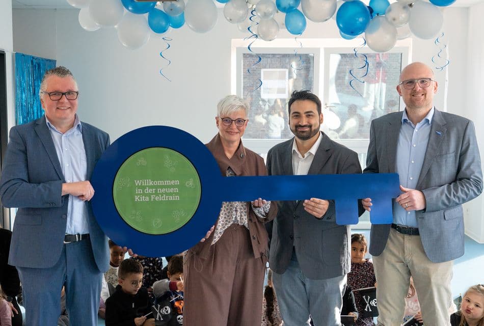 Mehr Raum zum Spielen, Lernen und Entdecken – neue Kita Feldrain in Betrieb Mehr Raum zum Spielen, Lernen und Entdecken – neue Kita Feldrain in Betrieb
